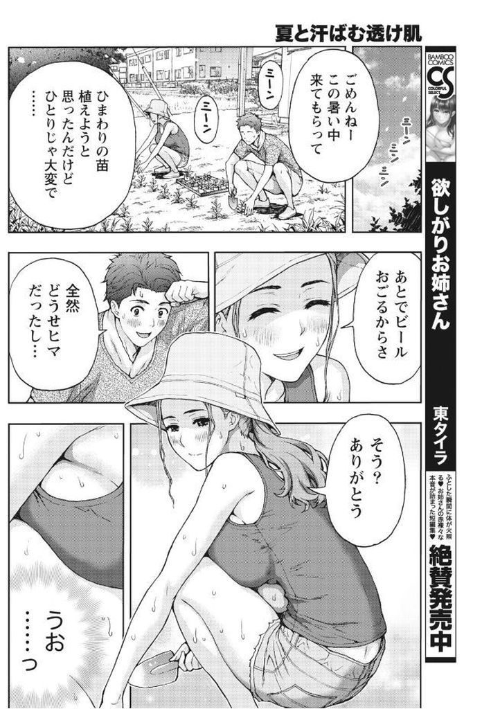 不倫旦那との離婚を機にエッチな身体で幼馴染を誘惑してセックスしてしまう巨乳のお姉さん...暑い夏の部屋で汗だくになりながら二人でねっとりと絡み合っていちゃラブ中出しセックス【東タイラ:夏と汗ばむ透け肌】