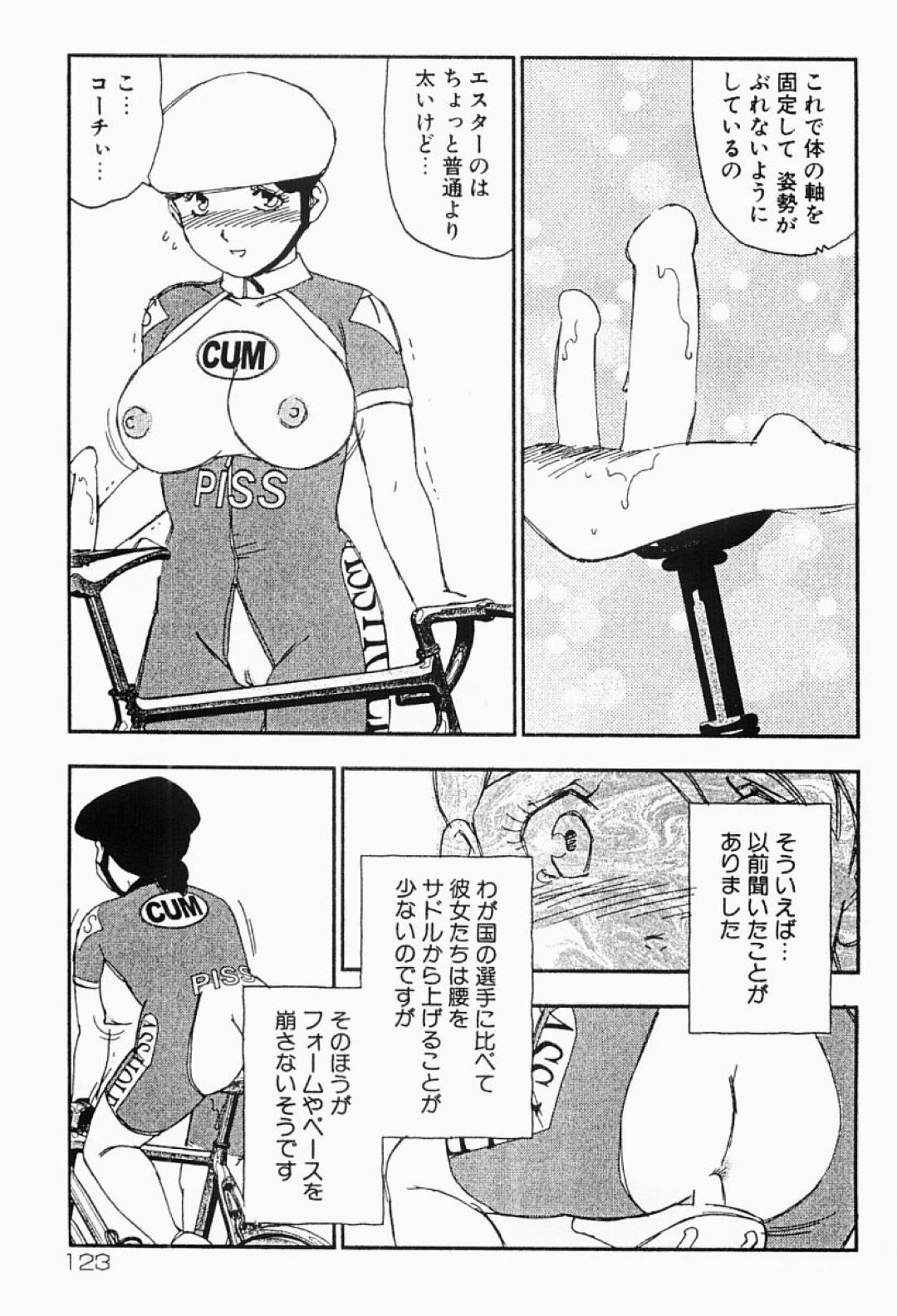 自転車の愛車にお金をつぎ込んでお金に困っていた巨乳選手がエッチすぎるチームに紹介されてサドルに２本ディルドを付けられるｗｗｗ【海明寺裕：マイヨの妖精】